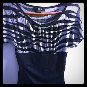 Black and zebra print top ♠️